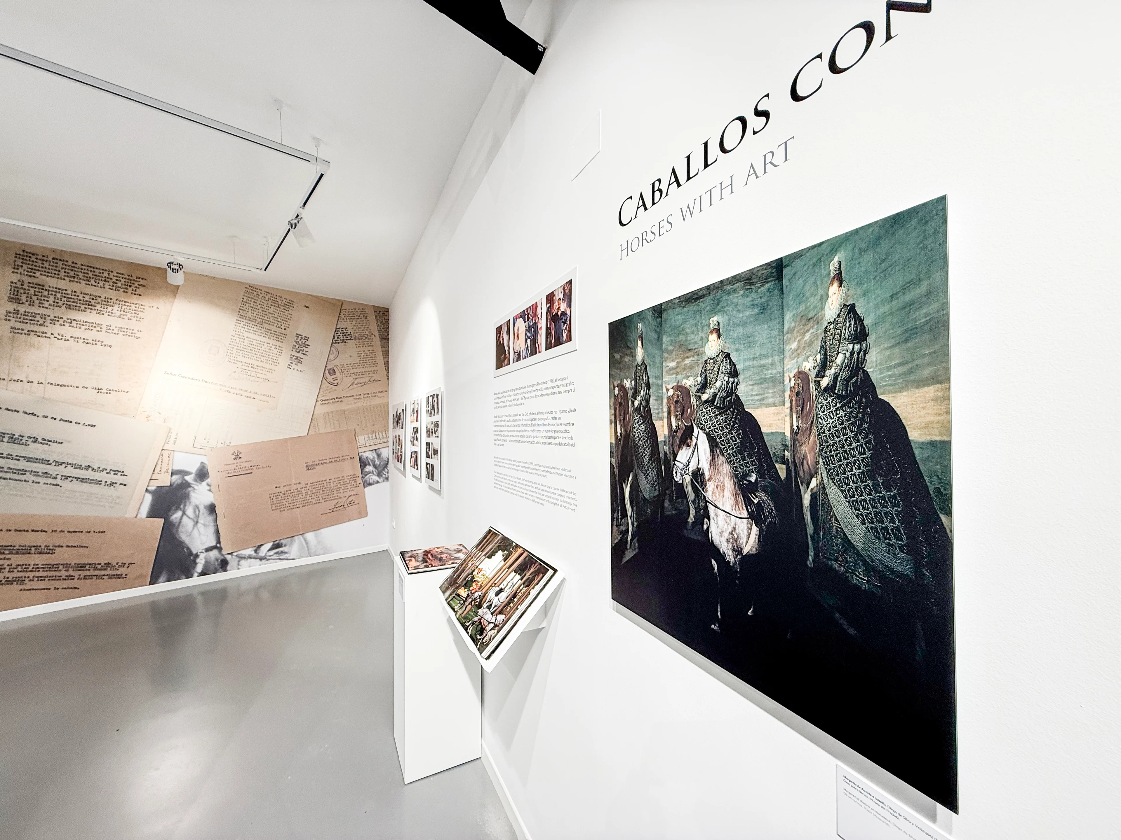 Reproducciones históricas y paneles interpretativos del caballo cartujano